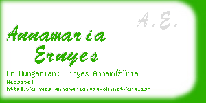 annamaria ernyes business card